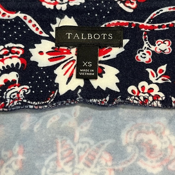 ❤️🤍💙 Talbots Maxi Skirt | Size XS | Floral | Red, White & Blue | Stretchy - Picture 4 of 7